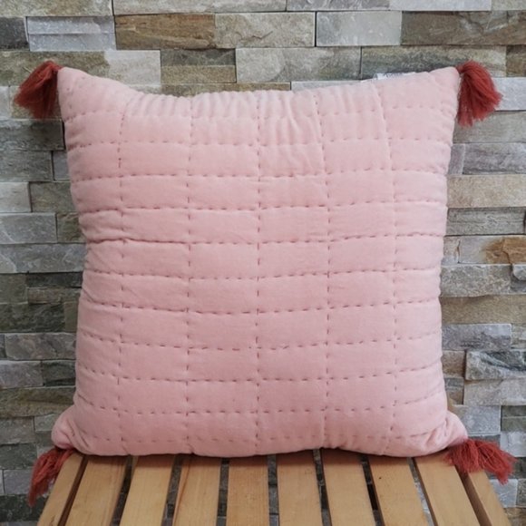 Decorative Quilted Velvet Pillow - Picture 2 of 3